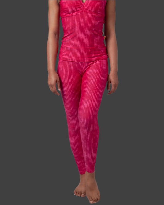 Leggings Printed Pink Stripes