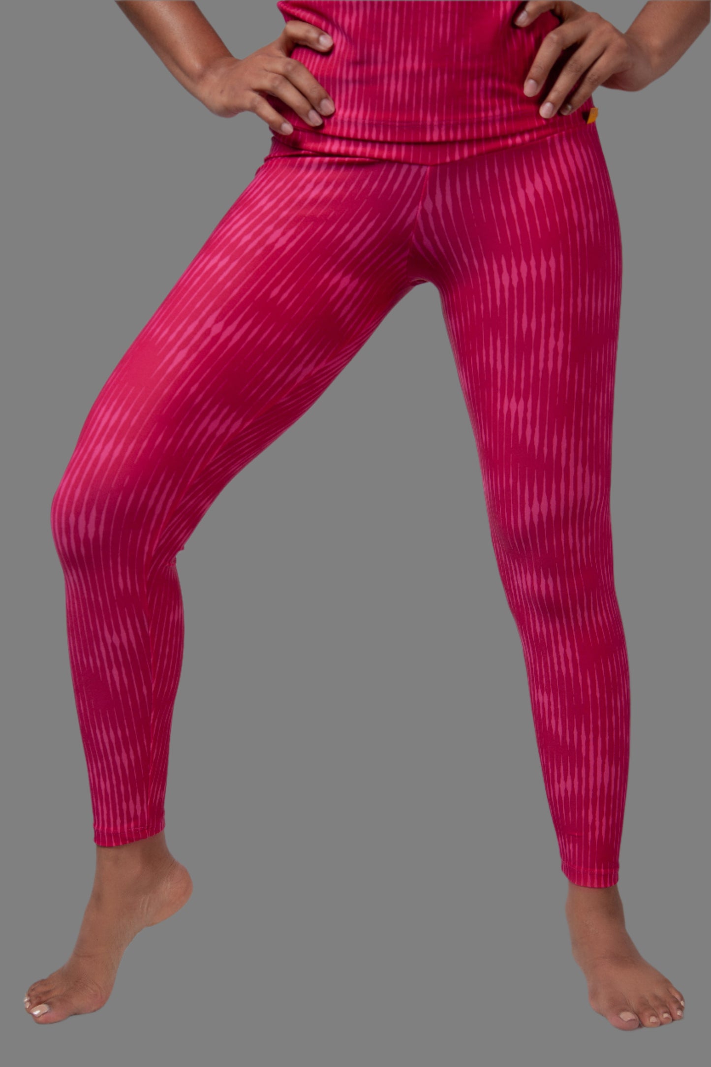 Leggings Printed Pink Stripes