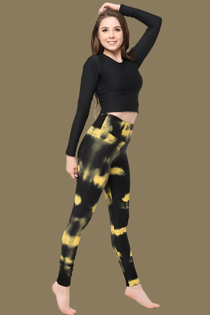Leggings Textured Tie Dye