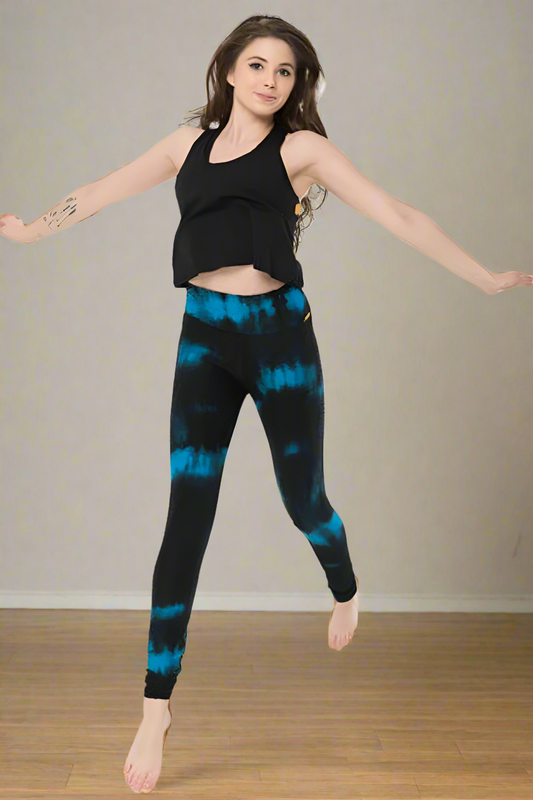 Leggings Textured Tie Dye