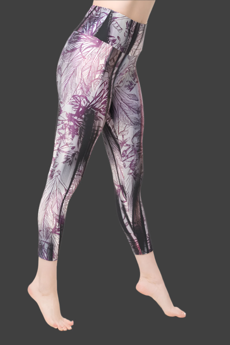 Capris Printed Leaves