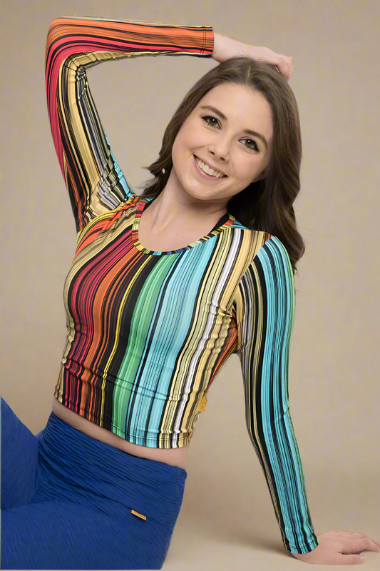 UV Long sleeved Crop Top multiple prints