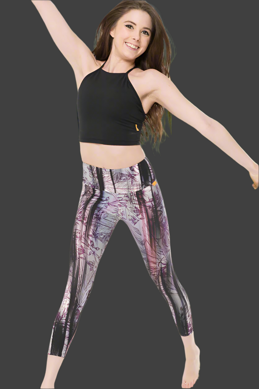 Capris Printed Leaves