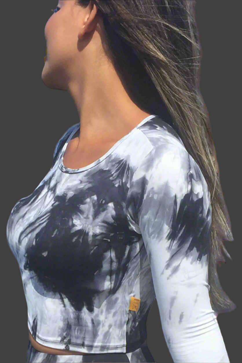 UV Long sleeved Crop Top multiple prints