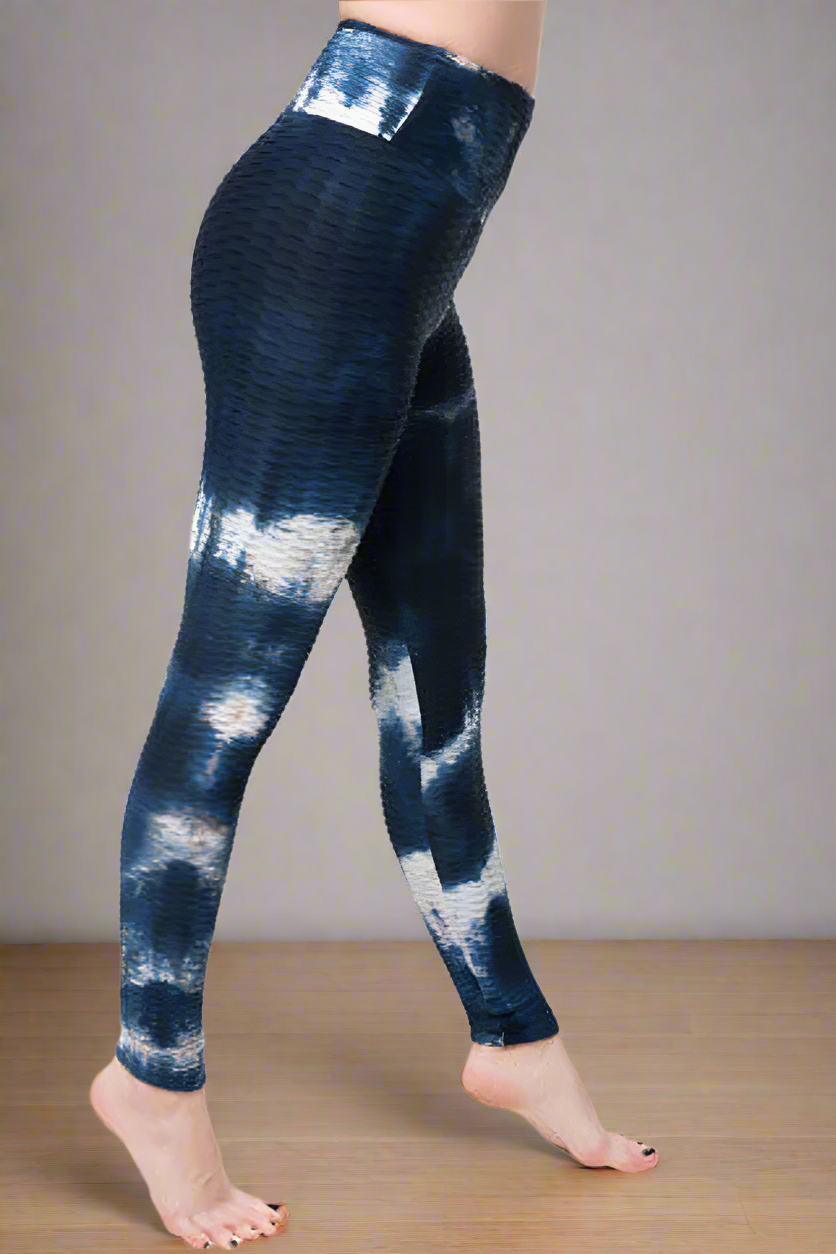 Leggings Textured Tie Dye
