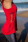 Cut out Mesh Tank Top