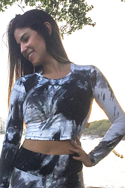 UV Long sleeved Crop Top multiple prints